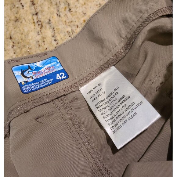 Lot of 2 Izod Saltwater & World Wide Sportsman Men 42 Shorts Cargo Tan Gray - Picture 16 of 16